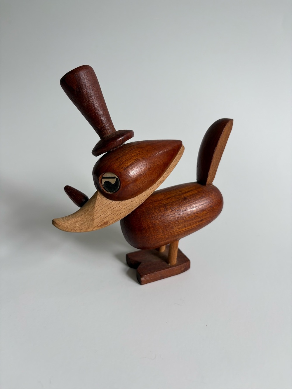Vintage Teak Wood MCM Duck Bird Bottle Opener